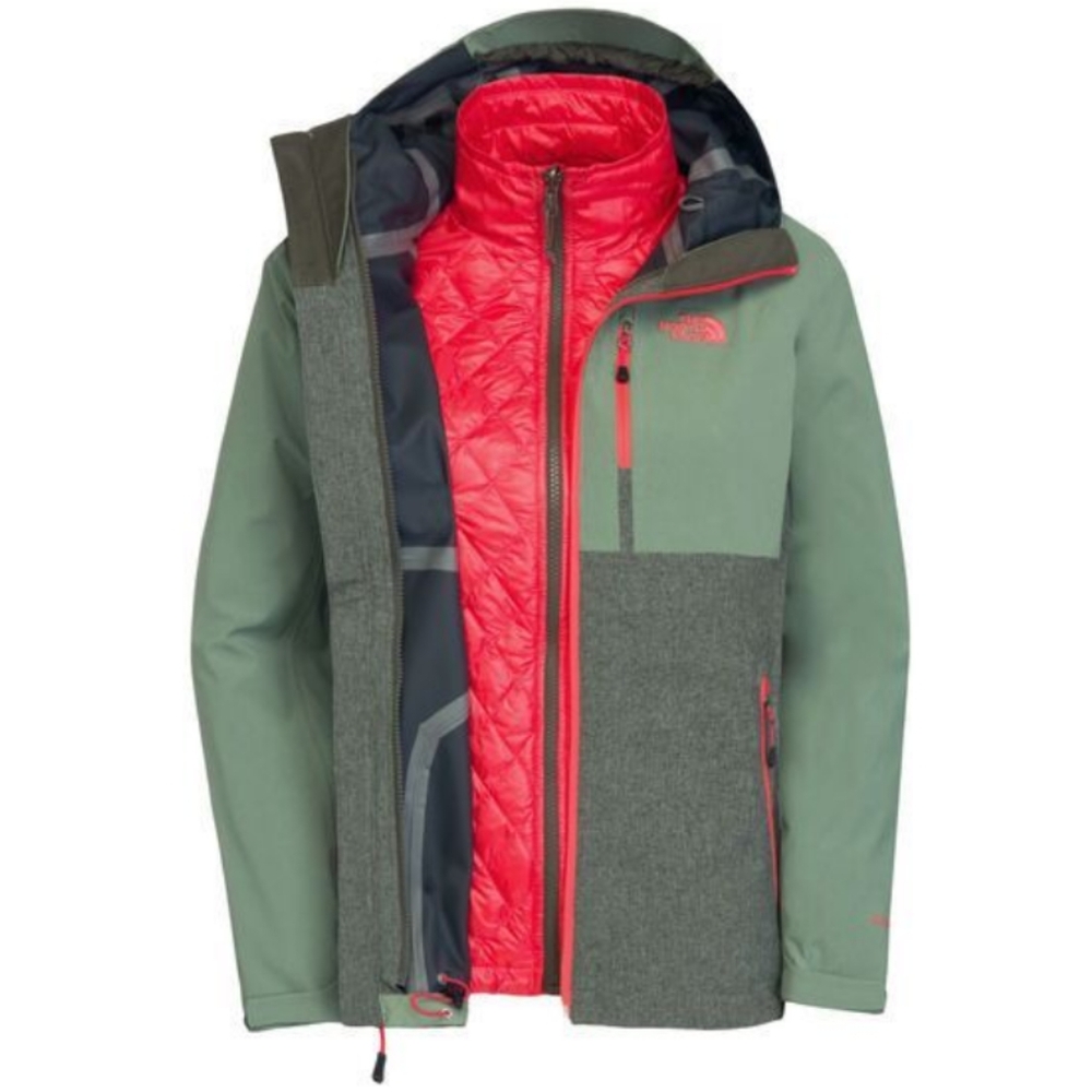 North Face Thermoball Triclimate Jacket M Taupe Green Heather Sea Spray